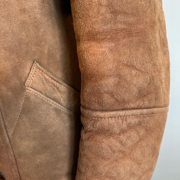 ✨Free Shipping✨ 1970's Vintage Morlands Sheepskin Unisex Tan Coat - Picture 15 of 17